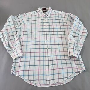 Chaps Ralph Lauren‎ Shirt Adult Size 16 -35 Plaid Dress Shirt Cotton Mens